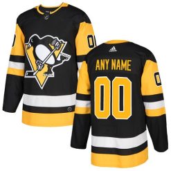 Barn Pittsburgh Penguins Tröjor med eget tryck Adidas Hemma Svart