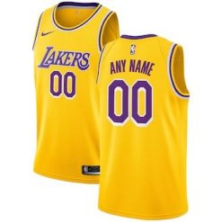 NBA Los Angeles Lakers Tröjor med eget tryck 2020 21 Nike Icon Edition Swingman - Män