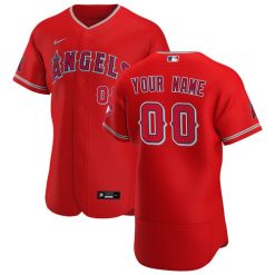 Baseball MLB Los Angeles Angels Tröjor 2020 Alternate med eget tryck Röd